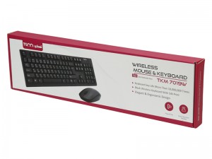 ماوس و کیبورد بی سیماوس و کیبورماوس و کیبورد بی سیم تسکو مدل TKM 7019W