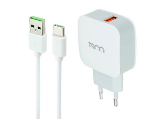 شارژر دیواری تسکو مدل  TSCO TTC56 3A PD 18W + کابل تایپ سی