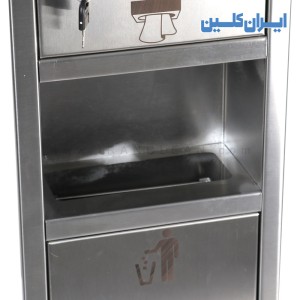 مخزن دستمال کاغذی و سطل زباله توکار استیل