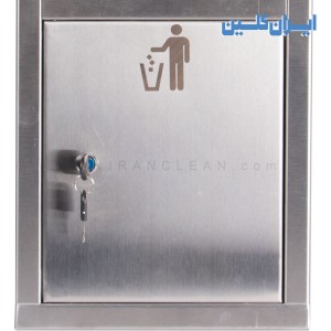 مخزن دستمال کاغذی و سطل زباله توکار استیل
