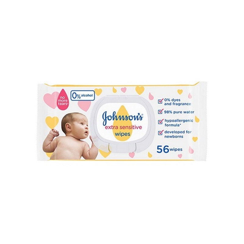دستمال مرطوب جانسون Johnson’s بسته 56 عددی