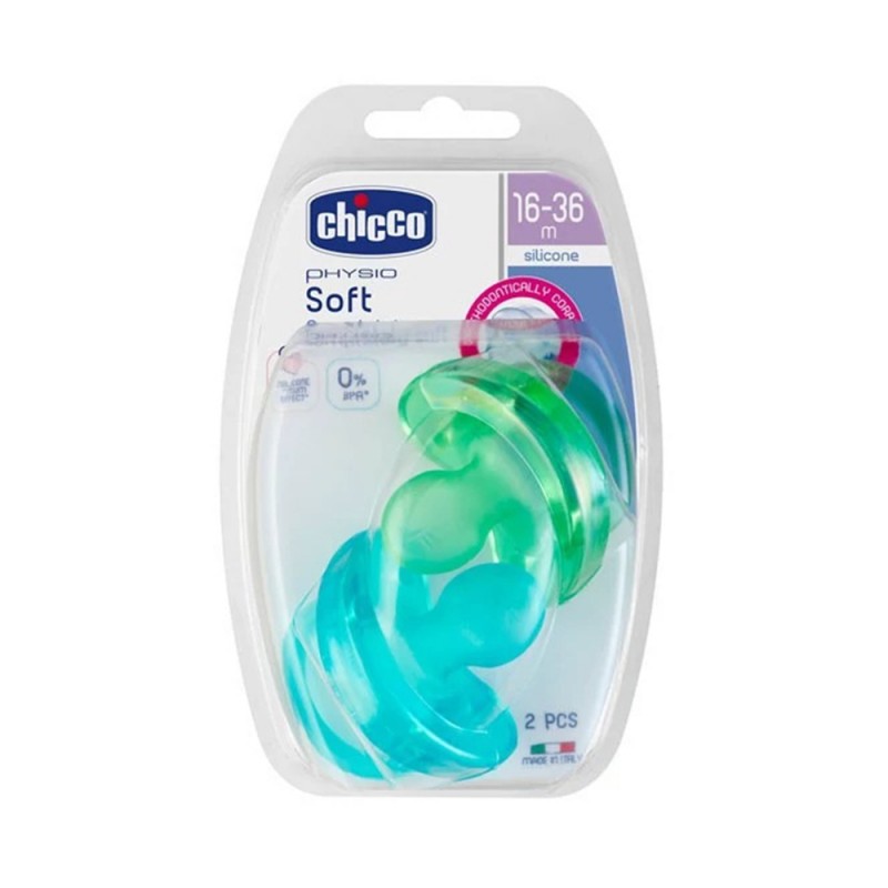 پستانک تمام سیلیکون 36-16 ماه ارتودنسی چیکو Chicco بسته دو عددی