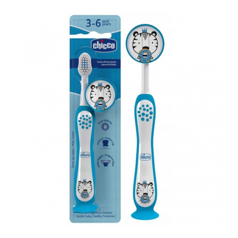مسواک بچه گانه 3-6 سال چیکو Chicco مدل milk teeth