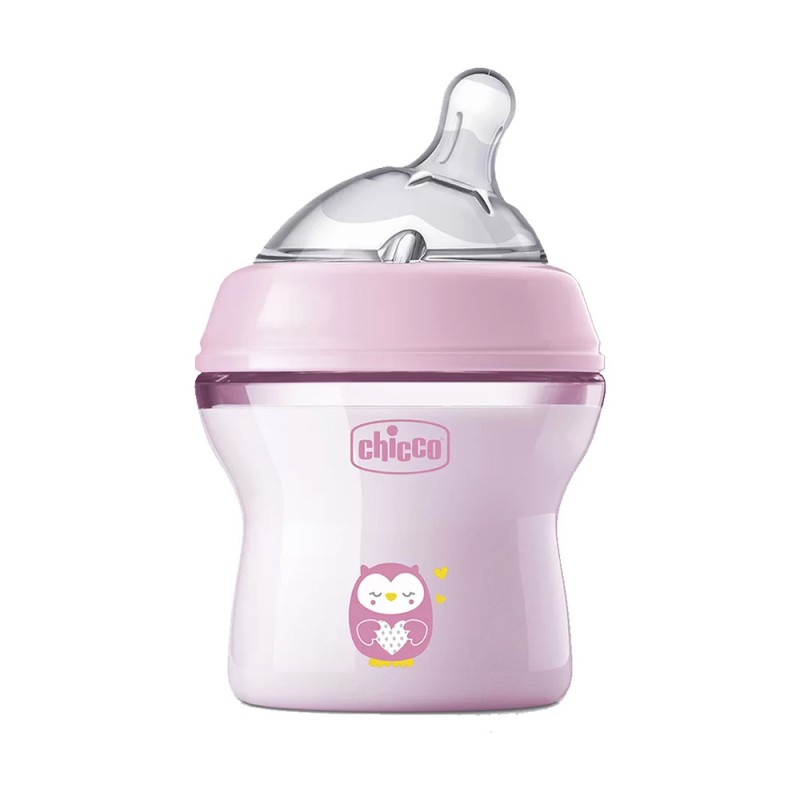 شیشه شیر +0 ماه چیکو chicco مدل نچرال فیلینگ گنجایش 150 میلی لیتر