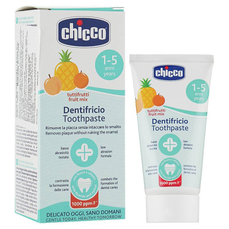 خمیر دندان 1-5 سال چیکو chicco با طعم میوه ای ظرفیت 50 میلی لیتر