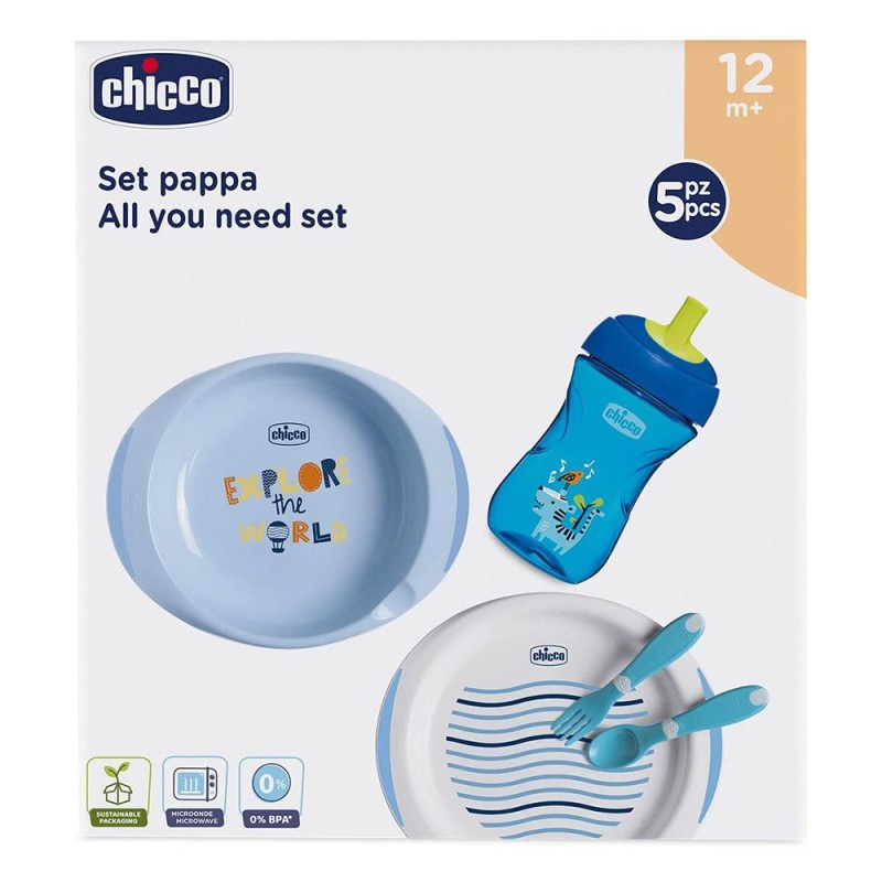 سرویس غذاخوری کودک 5 تکه چیکو chicco