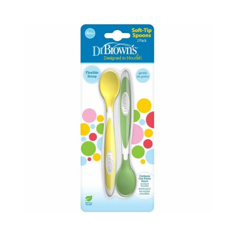 قاشق +4 ماه دکتر براون dr browns بسته 2 عددی