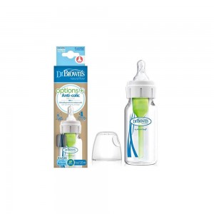 شیشه شیر +0 ماه پیرکس دکتر براون Dr Browns  ظرفیت 120 میلی لیتر