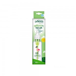 شیشه شیر پیرکس +3 ماه دکتر براون طرح فلامینگو Dr Browns ظرفیت 250 میلی لیتر
