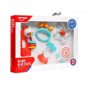 ست جغجغه و دندانگیر هانگر Huanger بسته 5 عددی کد 125/133
