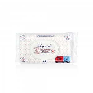 دستمال مرطوب کودک بیبی کوکول Baby coccole بسته 72 عددی