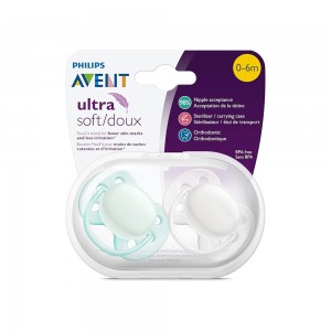 پستانک ارتودنسی 6-0 ماه فیلیپس اونت Philips Avent بسته دو عددی کد SCF080/17