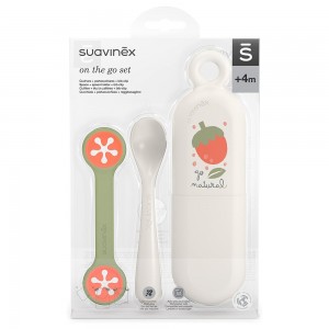ست قاشق محفظه دار و گیره پیشبند سواوینکس Suavinex