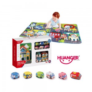 فرش بازی کودک هانگر Huanger طرح شهر و ماشین کد 0299