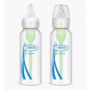 شیشه شیرطلقی  0+ ماه دکتر براون Dr Browns ظرفیت 250 میلی لیتری بسته دو عددی
