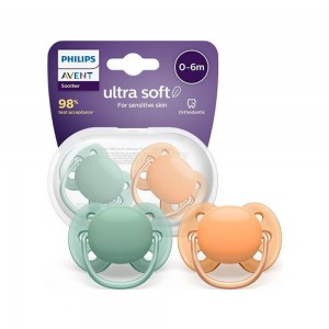 پستانک ارتودنسی 6-0 ماه فیلیپس اونت Philips Avent بسته دو عددی کد SCF245/20