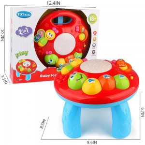 میز بازی موزیکال کودک تات کیدز Tot Kids طرح کرم قرمز