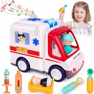 اسباب بازی ماشین آمبولانس موزیکال هولی تویز  Huile toysکد9997