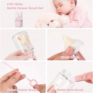 شیشه شور سیلیکونی استند دار باتل براش bottle brush