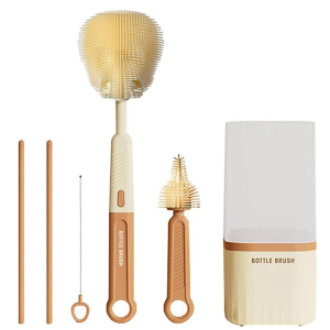 شیشه شور سیلیکونی استند دار باتل براش bottle brush