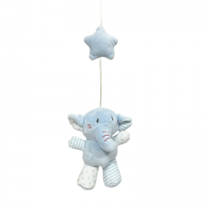 آویز تخت موزیکال بیبی فان Baby Fun  طرح فیل کرم