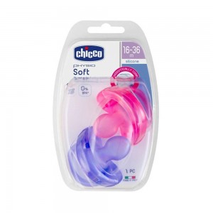 پستانک تمام سیلیکون 36-16 ماه ارتودنسی چیکو Chicco بسته دو عددی