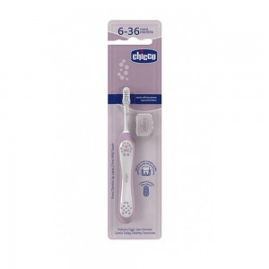 مسواک بچه گانه 6-36 ماه چیکو chicco مدل first milk teeth