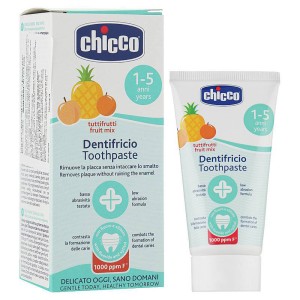 خمیر دندان 1-5 سال چیکو chicco با طعم میوه ای ظرفیت 50 میلی لیتر