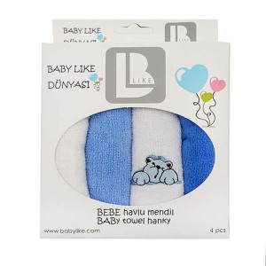 حوله دست و صورت بی بی لایک Baby like بسته 4 عددی