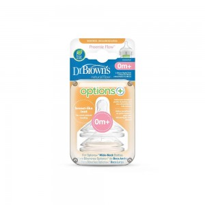 سرشیشه پهن 0+ ماه مناسب نوزادان زودرس دکتر براون Dr Browns بسته دو عددی