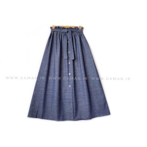دامن جلو دکمه جین  قد 80