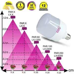 لامپ رشد گیاه توان 12 وات