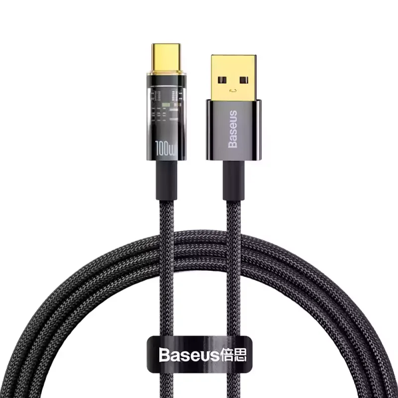 کابل تایپ سی هوشمند بیسوس 100 وات 1 متر Baseus TYPE-C CATS000201