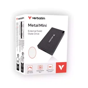 اس اس دی اکسترنال Verbatim Metal Mini SSD ظرفیت 512 گیگابایت USB 3.2 Gen 2x2
