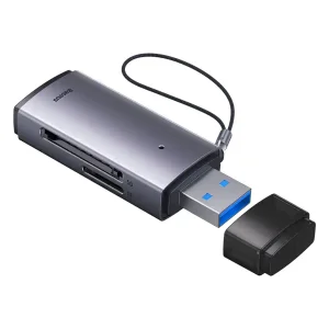 رم ریدر USB به اس دی کارت و میکرو اس دی بیسوس Baseus WKQX060013 USB-A to SD/TF WKQX070101