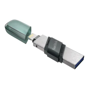 فلش مموری OTG لایتنینگ سن دیسک مدل SanDisk iXpand Flip ظرفیت 128 گیگابایت