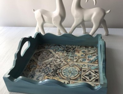 سینی دکوپاژ مربع 30*30 کد 50