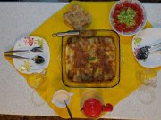 سوفله بادمجان با گوشت چرخ کرده