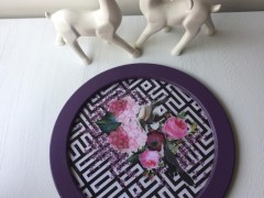 سینی دکوپاژ گرد قطر 30 کد 48