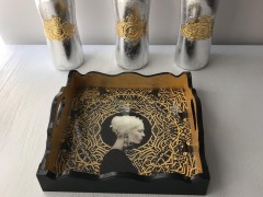 سینی دکوپاژ مربع 20*20 کد 22