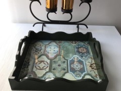 سینی دکوپاژ مربع 30*30 کد 33