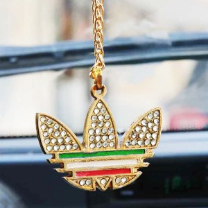 آویز تزیینی خودرو طرح آدیداس نگین دار
