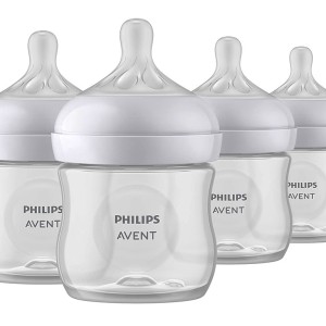 شیشه شیر بدون جعبه نوزادی بدو تولد به بالا 2 قطره مدل نچرال Natural ظرفیت 125میلی لیتر philips avent فیلیپس اونت-بدون جعبه
