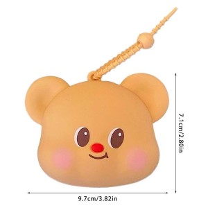 قاب پستانک تمام سیلیکونی زیپی و آویز دار طرح تدی butterbear