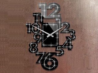 ساعت دیواری طرح اعداد فانتزی