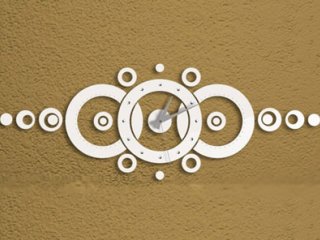 ساعت دیواری قانتزی منظومه نگیندار سفید