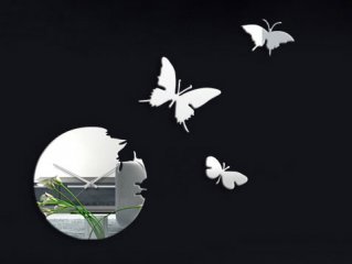 ساعت دیواری مدل پرواز آینه ای