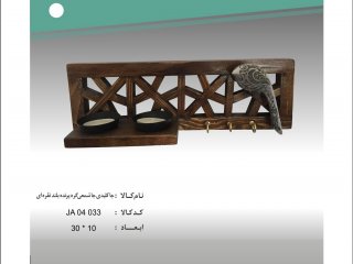 جا کلیدی جا شمعی گره پرنده بلند نقره ای