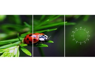 ساعت دیواری تابلوای سه تکه مدل کفش دوزک