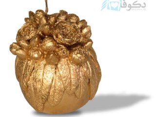 شمع فانتزی مدل دایره با سه گل
